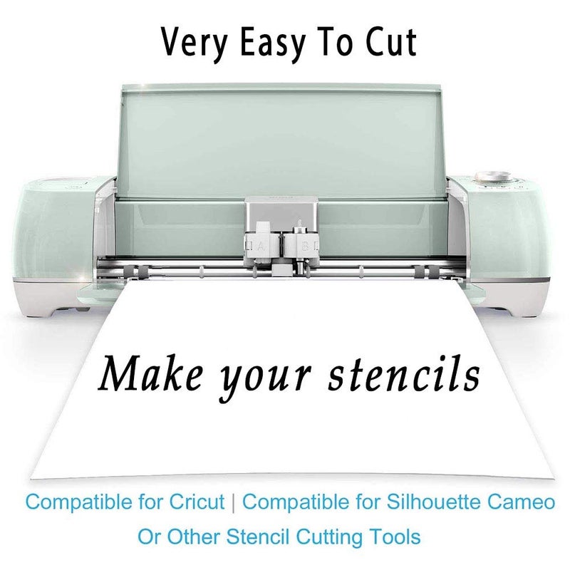 EGOSKY 12 Pack 4 Mil Clear Mylar Stencil Sheets, 12"" x 12"" Blank Stencils, Reusable Template Material, Make Your Own Stencil Compatible Vinyl Cutting Maching - Image 5